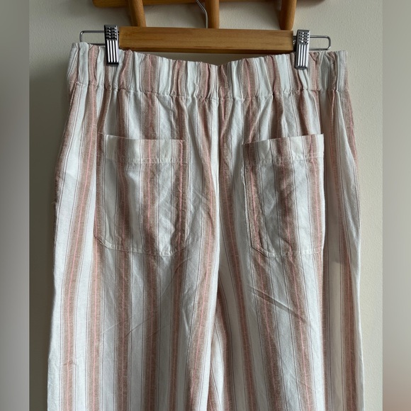 NWT Yerse linen striped wide leg pants high waisted size M trousers - Picture 8 of 16